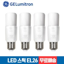 GE LED 브라이트 스틱 6W 10W 13W 16W E26E27 전구색/백색 x 4개입, 백색(아이보리빛) 10W
