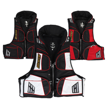 루코 플로팅 구명복 기능성 낚시구명복 낚시조끼, 레드