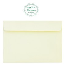 A5 봉투 컬러 행사 성탄절 신년 초대장 50장 15.5cmX21.5cm 카드, 크림아이보리(A5봉투)