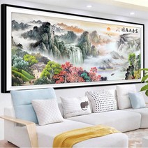 푸아이 3D 보석십자수 풍경+행운십자수(30x30) 사칭업체주의 판매자 푸아이 꼭 확인후 주문 RW1733, 1세트, 150*60CM