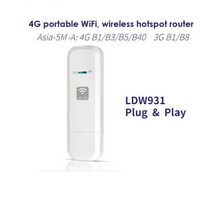 LDW931 LTE라우터 유심 휴대용 무선 차량용 USB 와이파이 라우터, A 아시아 (국내1.3.5채널)