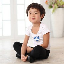키즈발레몰 방패티 남아 발레복 화이트