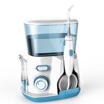 구강세정기 구강 세척기 5 노즐 치과 전기 물 치실 800ml 위생 치아 청소, 초록, 영국