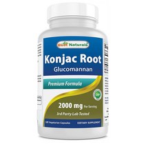 Best Naturals Konjac Root Glucomannan 베스트 내츄럴스 곤약 뿌리 글루코만난 2000mg 180캡슐