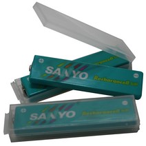 산요 슬림 사각 배터리 껌전지 KF-A650-(1.2V 650mAh) 충전건전지 - 1개(벌크)