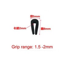 방음판 방음 보드 흡음 방음벽 미터 자형 고무 씰링 스트립 엣지 트림 자동차 도어 가드 유리 금속 목재 패널 시트 캐비닛, R-5x8mm clamp 2mm