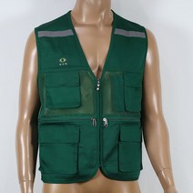 ITR-v35a T/C메쉬조끼 녹색 산업용조끼 다용도조끼, XL
