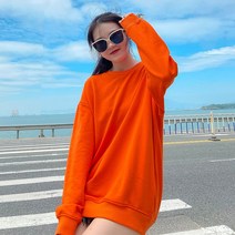 S-3XL 4계절용 라운드 맨투맨 캔디칼라 단체티 우정 커플 시밀러룩 여행맞춤옷 체육대회 반단체옷