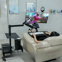 침대 모니터암 이동식 컴퓨터 책상 모니터 받침대, 볼드클래식2세대듀얼호스트듀얼디스플레이싱글노트북