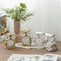 큐빅 부엉이 장식 2p set / 2color, (실버 : 166D)