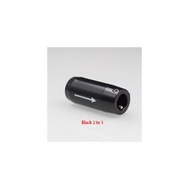 스피커 방진패드 스피커망 흡음판 2 조각 알루미늄 합금 바나나 플러그 케이블 와이어 스플리터 이 라인 슬리브, Black 2 to 1