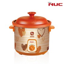 엔유씨 3.5L 황토 슬로우쿠커 전기쿠커 NSC-3051 하트 건강차/찜/탕, 단품없음