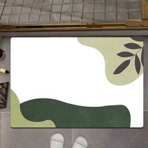 욕실 화장실 속건 연성 흡수 미끄럼 방지 고무 매트, 라이트 럭셔리 화이트, (60cm x 90cm)* 2