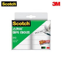 3M 스카치 매직테이프 오피스팩 리필 810R-12 (12mm), 없음
