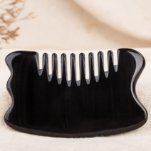 물소뿔 밀랍수지 로즈쿼츠 나무 지압 괄사 마사지 도구, 12)물소뿔 빗 괄사 4호, 1개