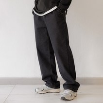 지오엠 남자 세미 와이드 밴딩 팬츠
