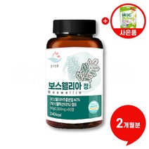 프리미엄 인도산 보스웰리아 정 고함량 보스웰릭산 39000mg 함유 + 사은품 증정, 1병, 60정