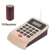 진동벨 레스토랑 무선 호출기 콜링 시스템 코스터 식당 게스트 키보드 1 개 20 개, 02 10 Receiver_01 미국