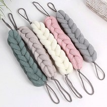 쭈네몰 파스텔풍 꽈배기 버블 샤워타올, 1개, 그레이꽈베기타올