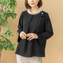 [디얼마미] 단아 코사지 블라우스 미시옷 빅사이즈 엄마옷 중년 여성 마담