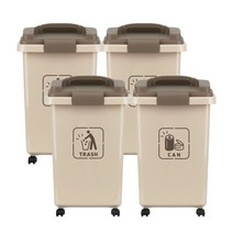 다용도 사무실 야외 4P 쓰레기통 30L 50L 솔보 인테리어휴지통 결합휴지통 화이트휴지통 예쁜 labinlab*587245167LK, 솔보휴지통50L_(아이보리4p)