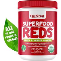 필그레이트365 Feel Great 365 슈퍼푸드 레드 후르츠 & 베지터블 분말 300g, 3팩