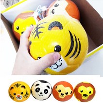 STNY_말랑말랑 동물얼굴 스펀지공 캐릭터 소프트 어린이 모양 스포츠 볼 완구 놀이용