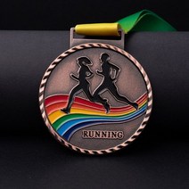 러닝 러너 골드 메달 트로피 상 목 리본 익스프레스 다양한 기념품 학교 스포츠 제작, customized content, Bronze medal B