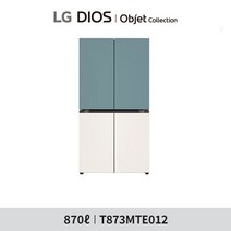 [LG전자] 디오스 오브제컬렉션 4도어 냉장고 (T873MTE012), 민트+베이지