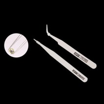 네일아트 전용 미용집게2종 - ㄱ자형 일자형, 1개, 2. ㄱ자형