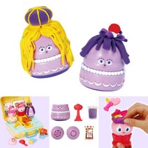 클레이 미용 놀이 브레드 이발소 케이크 여왕 꾸미기 헤어 틀 머리 스타일 변신 키트 완구