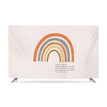 명화 티비 TV 덮개 가리개 인치 종류별 무지개 럭셔리 거실 모니터 먼지 커버 42 55 65 75 액자 풍경 HA11, 47인치 무지개
