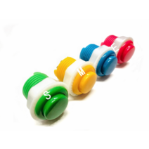 24-101090 오락기용 24파이 푸쉬 원형 스위치 버튼 스위치, 녹색(10108008)