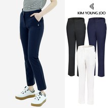 김영주 여성 골프웨어 봄 여름 요크 시보리 스판 일자 팬츠 나일론 기능성 바지