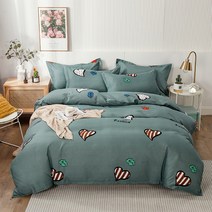 2인용 순면 150x200 학생기숙사 싱글 누빔이불커버, C14-푸른색 휴가 크레이지-블루