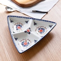 블루밍가든 로맨틱플라워 삼절접시 플로럴트리 S018