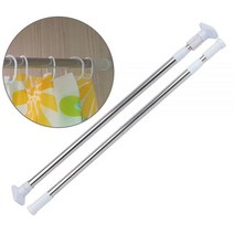 일자형 샤워커튼봉 샤워부스봉 목욕커튼봉 샤워봉, 원형70~120cm