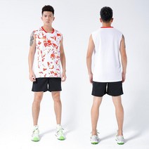 남녀트레이닝복세트 배구복 팀백팩 남성 여성 경기 맟춤제작 운동복 반팔 1936115978, L