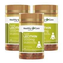 호주 헬시케어 레시틴 1200mg 100캡슐 3통