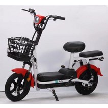 레트로 전기 자전거 48V 20A 리튬 외출 더블 팻바이크, 레드 48V12A