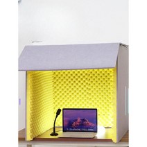 방음부스 1인용 간이 노래연습 흡음 방음 노래방, 외부 그레이/내부 회색