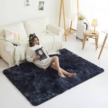 가팡 미끄럼방지 극세사 러그 카페트 네이비 160*200CM