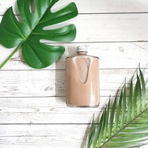 (유리병) 납작유리병C-350 알루미늄실버마개, 1개