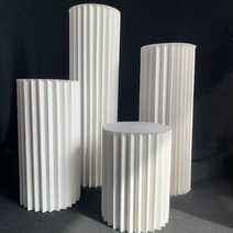 웨딩 접이식 원통 기둥 파티용 선반 촬영선반 디피용, 지름30cm 높이40 60 80cm 3종세트