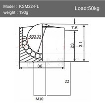 자전거 휠셋 범 베어링 전송 볼 나일론 볼캐스터 음소거 휠 스크류 실린더 유연한 내구성, [02] KSM15FL