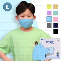 50매+3매 아이러브 새부리형 컬러 마스크 소형 3세 부터 10세, 스카이블루 L (7세-10세), 50매, 1매입