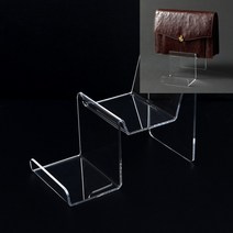 2단 아크릴 핸드백 진열대 아크릴귀걸이거치대 아크릴머리띠보관 아크릴책진열대 귀걸이판매대 ㄷ받침대 아크