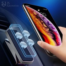 JS automotive 베리뉴 티볼리 슬림 회전 마그네틱 강력 핸드폰거치대 시야방해없는 스마트폰 홀더 악세사리 용품, 실버그레이 1P