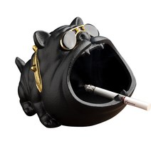 유미코 선글라스 불독 인테리어 재떨이 가정용 업소용, 블루, 1개