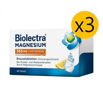 Biolectra 독일직구 헤어메스 바이오렉트라 마그네슘 365mg 포티시멈 발포정 레몬맛 40정 3팩, 기본, 1개